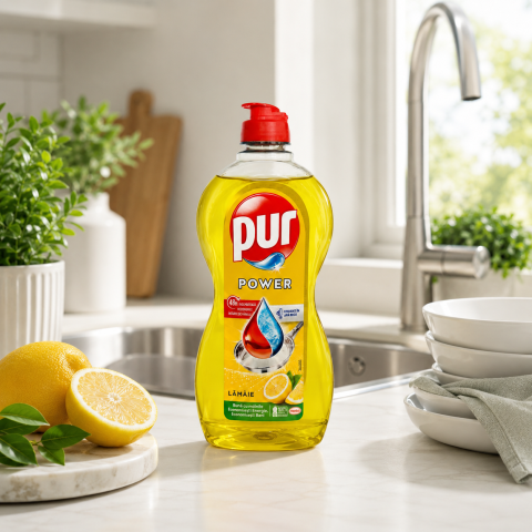 Curățenie bucătărie - Pur Power Lămâie Detergent de Vase 450 ml