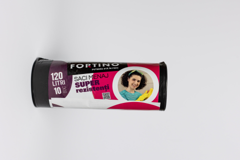 Saci menajeri 120 L - Saci menajeri Fortino 120l, 10buc/set, negri