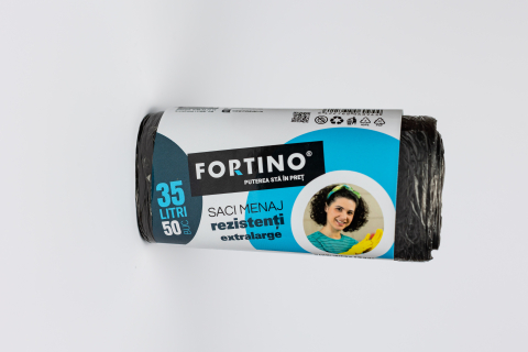 Accesorii curatenie - Saci menajeri Fortino 35l, 50buc/set, negri