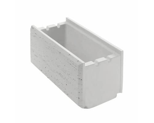 Boltar din beton pentru gard Traverstone Block, white 400 x 200 x 200 mm [1]