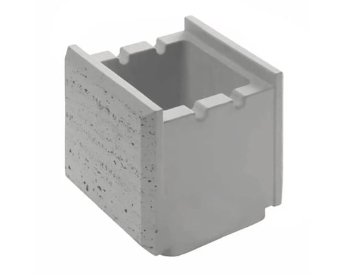 Boltar din beton pentru gard Traverstone Block, silver 200 x 200 x 200 mm [1]