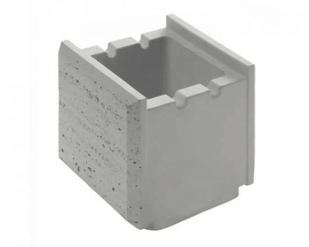 Boltari gard Traverstone - Boltar din beton pentru gard Traverstone Block, silver 200 x 200 x 200 mm