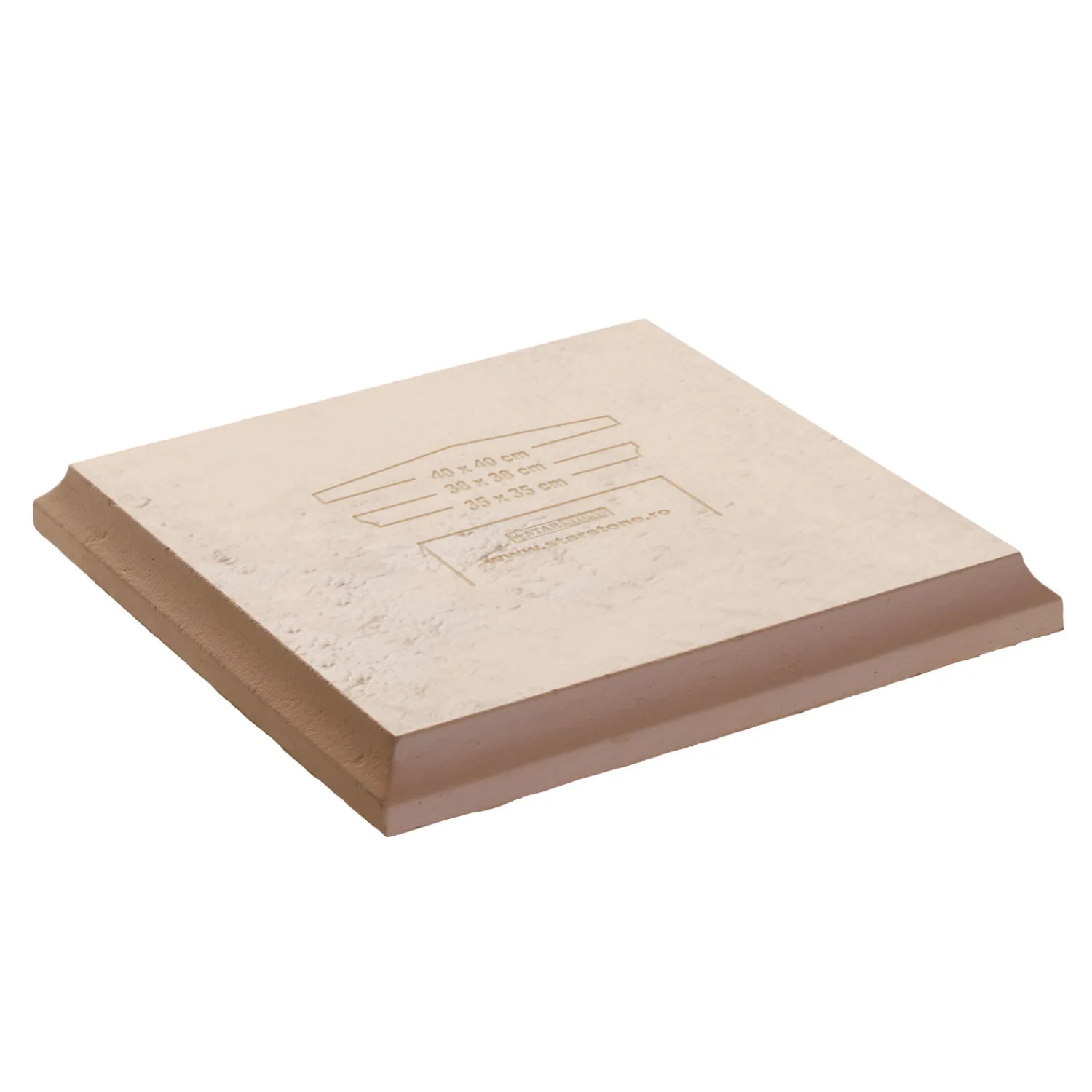 Accesorii gard - Capitel capac stalp gard Star Stone, (380 x 380) x (350 x 350) x 40 mm, smoke