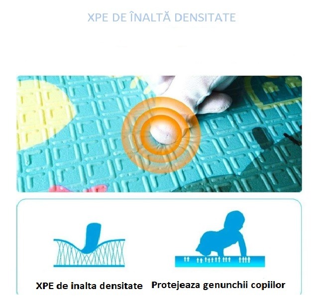 Covor joaca pliabil doua fete 2000x1800x10 mm, balena/oras [5]