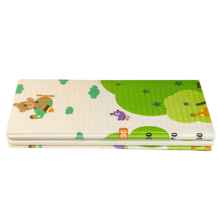 Covor joaca pliabil doua fete 2000x1800x10 mm, oras/girafa masuratoare [6]