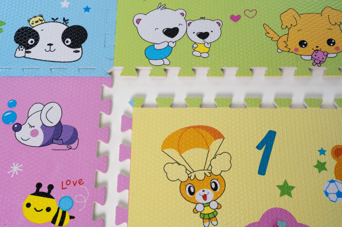 COVOR PUZZLE  1200x1200X12MM Multicolor Animale/Cifre [5]