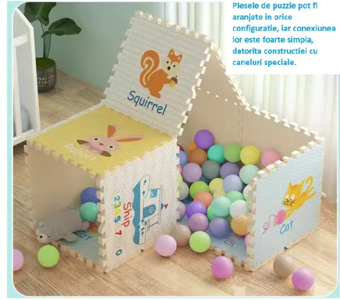 COVOR PUZZLE  1200x1200X12MM Vaporas/Animale [2]