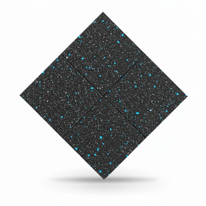 Pavele cauciuc plane Fitness 1000x1000x20 mm + 10% EPDM albastru [3]