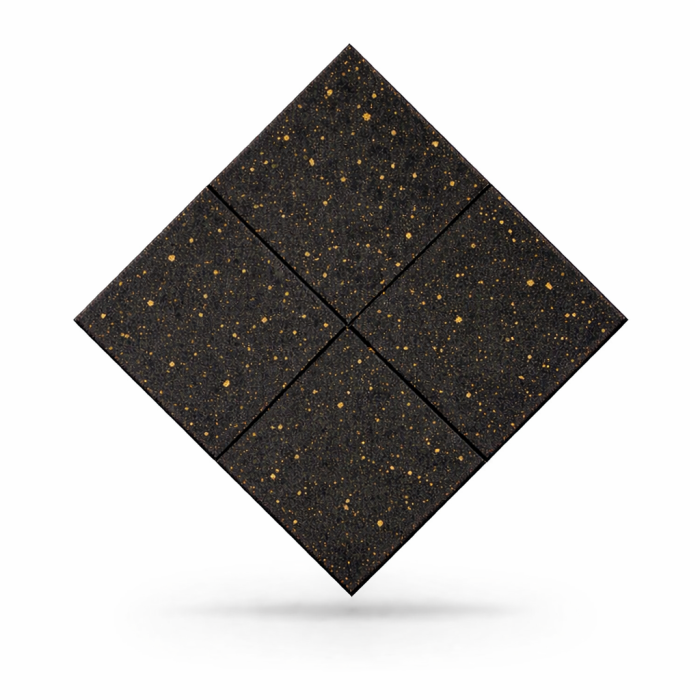 Pavele cauciuc plane Fitness 1000x1000x25 mm + 10% EPDM galben [5]