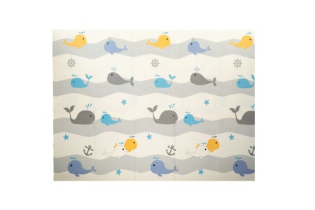 Covor joaca pliabil doua fete 2000x1800x10 mm, balena/oras [3]