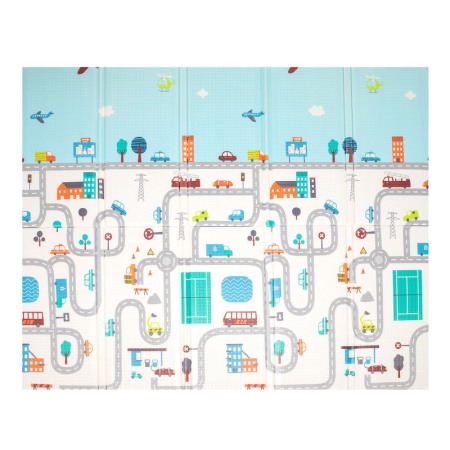 Camera copilului - Covor joaca pliabil doua fete 2000x1800x10 mm, balena/oras