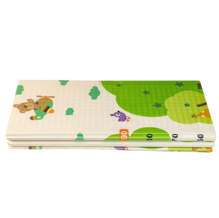 Covor joaca pliabil doua fete 2000x1800x10 mm, oras/girafa masuratoare [5]