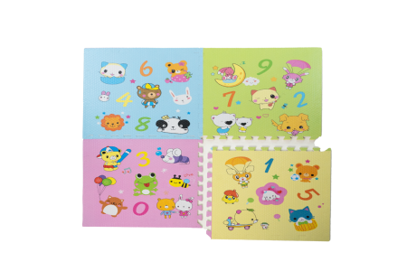 COVOR PUZZLE  1200x1200X12MM Multicolor Animale/Cifre [2]