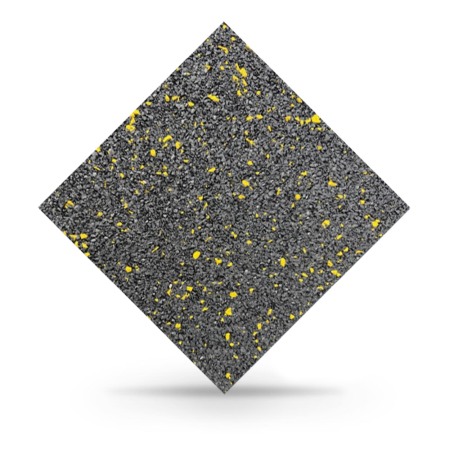 Dale cauciuc - Pavele cauciuc plane Fitness 1000x1000x20 mm + 10% EPDM galben