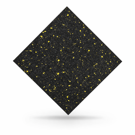 Dale cauciuc - Pavele cauciuc plane Fitness 1000x1000x20 mm + 10% EPDM galben