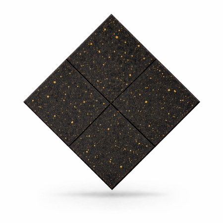 Pavele cauciuc plane Fitness 1000x1000x25 mm + 10% EPDM galben [4]