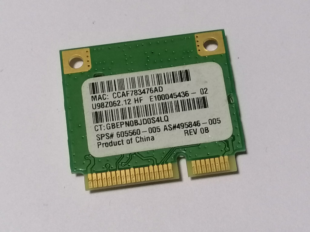 Atheros AR5B95 – Placa wifi Mini PCI‑E 802.11b/g/n pentru laptop [2]