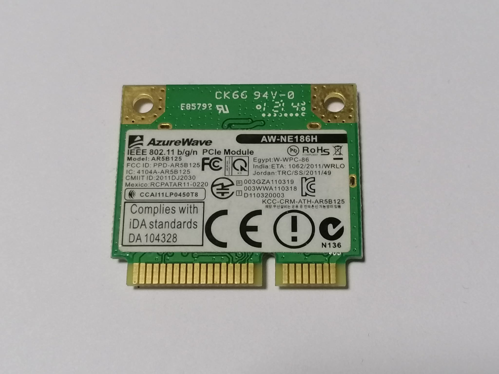 AzureWave AW-NE186H – Placa WiFi Mini PCI-E 802.11b/g/n pentru laptop [2]
