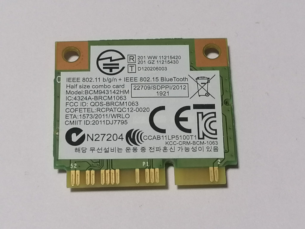 Broadcom BCM943142HM – Placa WiFi Mini PCI-E 802.11b/g/n pentru laptop [2]