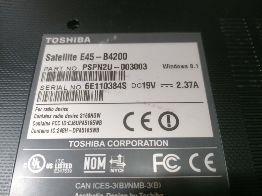 Carcasa laptop Toshiba Satellite E45-B4200 – Model PSPN2U - 003003 [4]