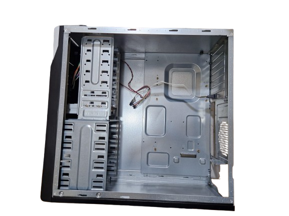 Carcasa PC Tower ATX Micro-ATX Second Hand, Design Clasic Negru cu Argintiu [4]