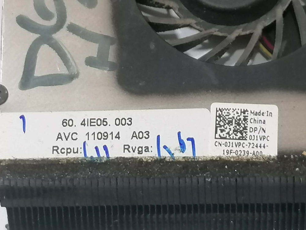 Cooler laptop Dell 15R N5110 – Modele 0J1VPC / KSB0505HA [2]