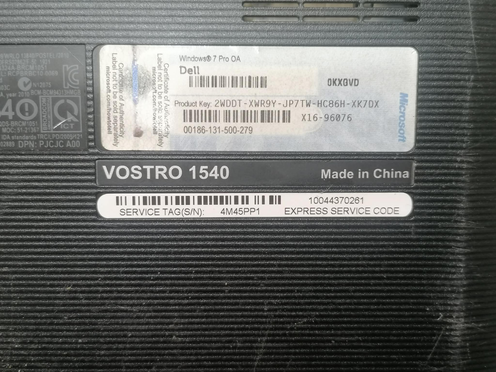 Cooler laptop Dell Vostro 1540 / 0Y2JM0 / Foreconn DFS531205M30T [2]