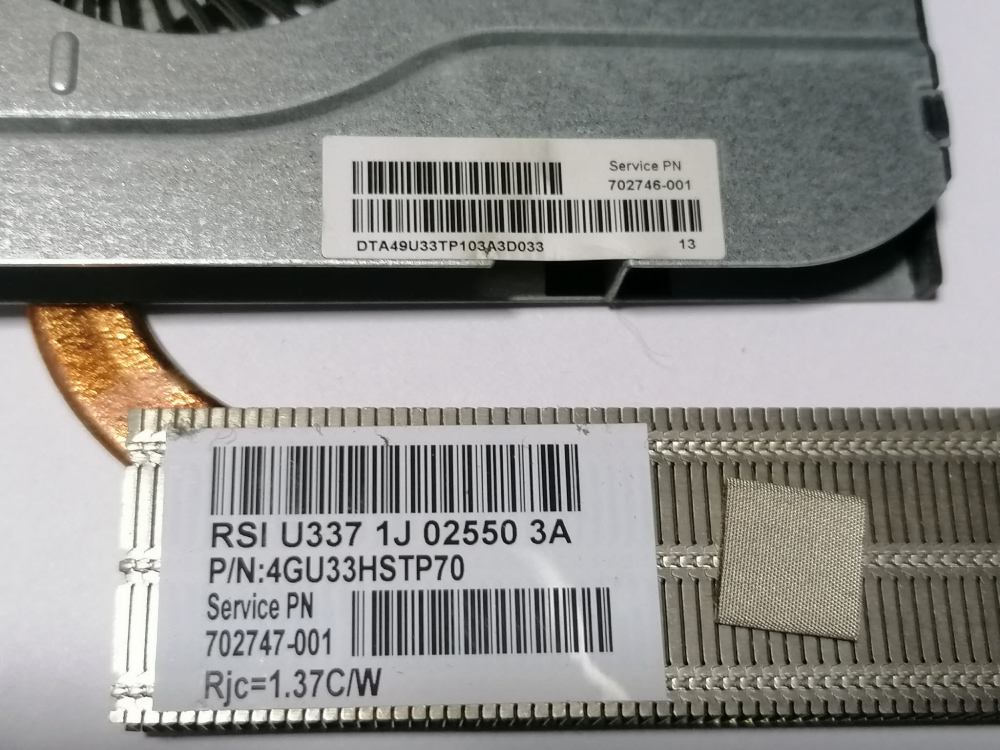 Cooler laptop HP 15‑b105sq  PN 702746‑001 / 702747‑001 [2]