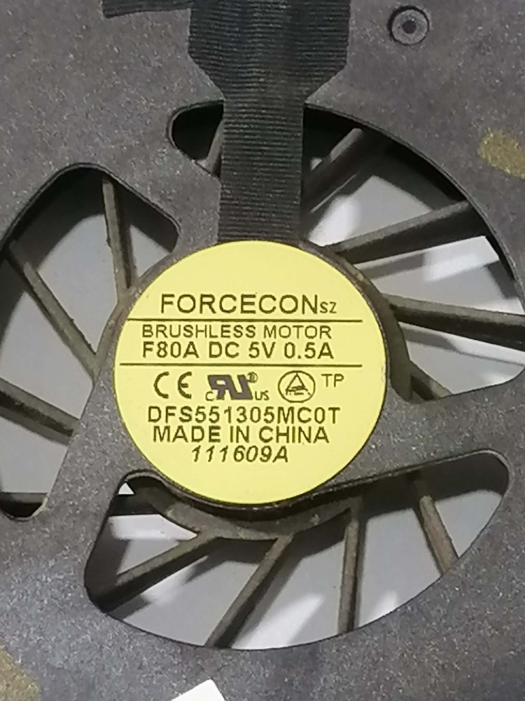 Cooler laptop HP DV6‑2100 – Model DFS551305MC0T - F80A 532616-001 [2]