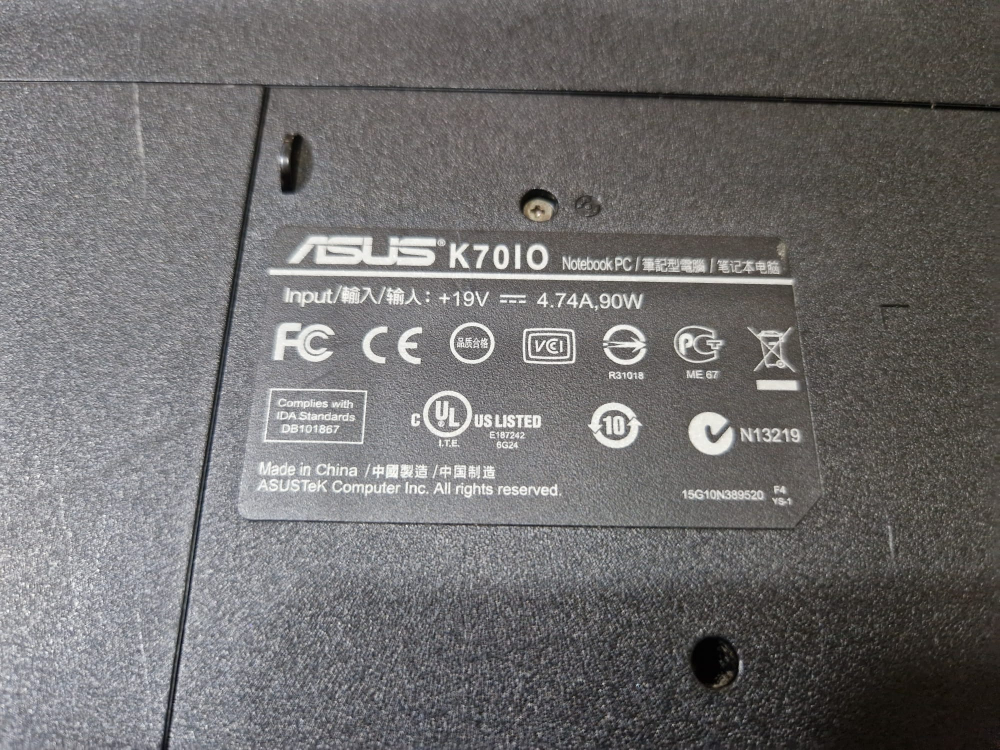Laptop ASUS K7010 – Pentium T4300 – 4GB RAM – HDD 1000GB – Second – Defect – Fara Garantie – Cu incarcator + geanta [2]