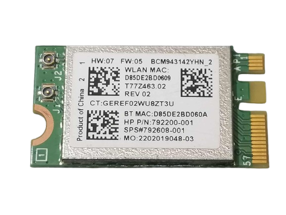 Modul Wi-Fi Broadcom BCM943142YHN_2 – M.2 NGFF, 802.11n, Bluetooth 4.0 [1]
