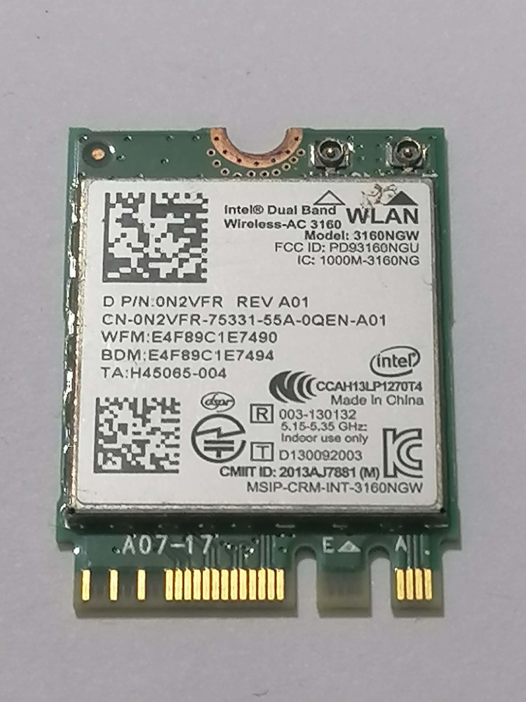 Module Wi-Fi Laptop – Intel 3160 / 3165 / 3168 / 7265 / 8260 + Realtek & Atheros [2]