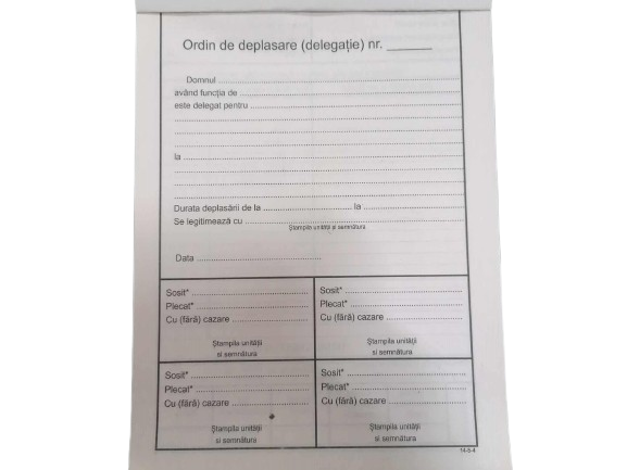 Ordin de Deplasare – Format A5, 100 File, Tipizat [1]