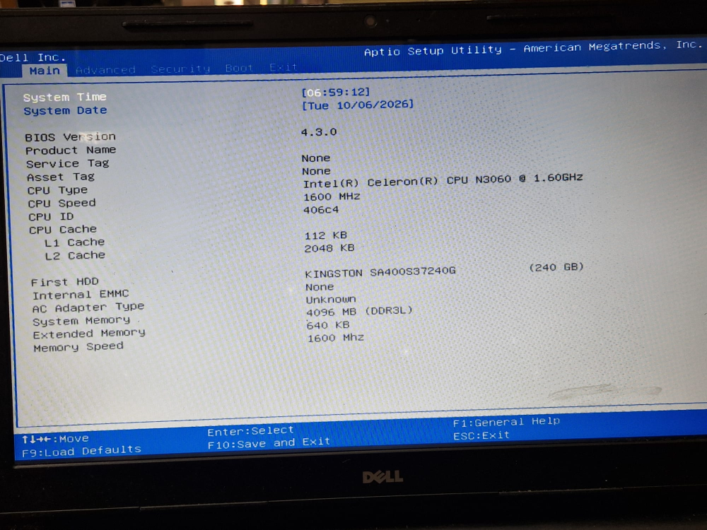 Placa de Baza Laptop Dell Inspiron 15 3552 5100 cu Procesor Intel Celeron N3060 Integrat, Second Hand [4]