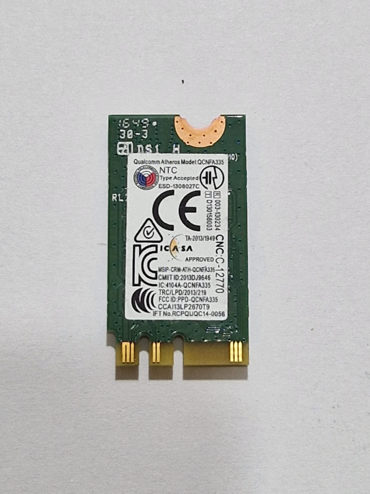 Placa Retea WiFi si Bluetooth Laptop Qualcomm Atheros QCNFA335 DW1707 0VRC88, M.2 NGFF, Second Hand [2]