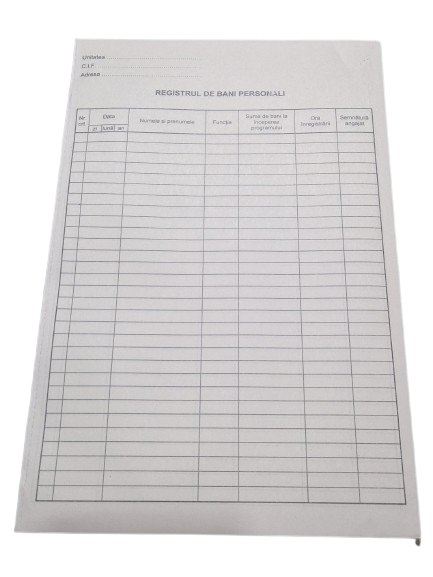 Registru de Bani Personali A4 100 File Offset Necopiativ [2]