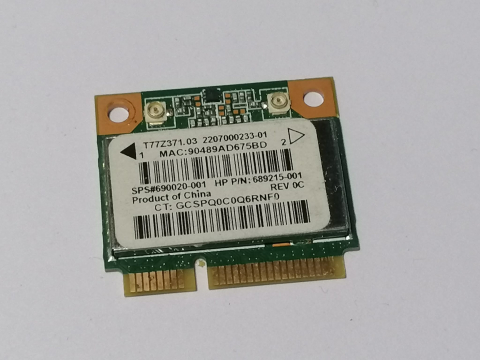 Atheros AR5B125 – Placa wifi Mini PCI‑E 802.11b/g/n pentru laptop [1]