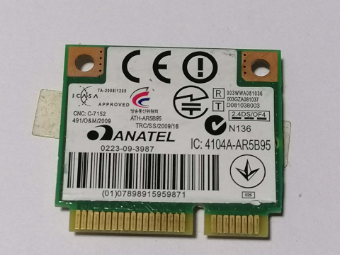 Piese - componente laptop - Atheros AR5B95 – Placa wifi Mini PCI‑E 802.11b/g/n pentru laptop