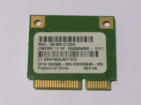 Piese - componente laptop - Atheros AR5B95 – Placa wifi Mini PCI‑E 802.11b/g/n pentru laptop
