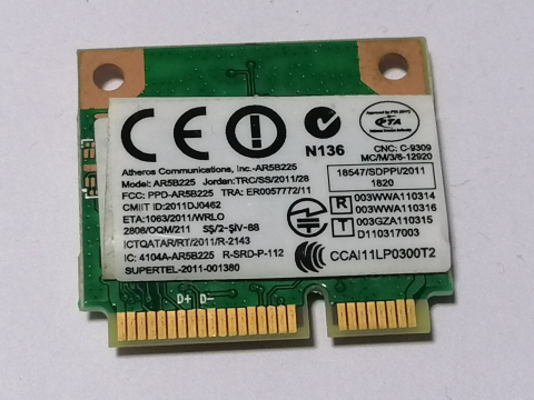 Piese - componente laptop - Atheros AR5B95 – Placa WiFi Mini PCI-E 802.11b/g/n pentru laptop