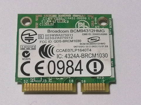 Broadcom BCM94312HMG – Placa wifi Mini PCI‑E 802.11b/g/n pentru laptop [1]