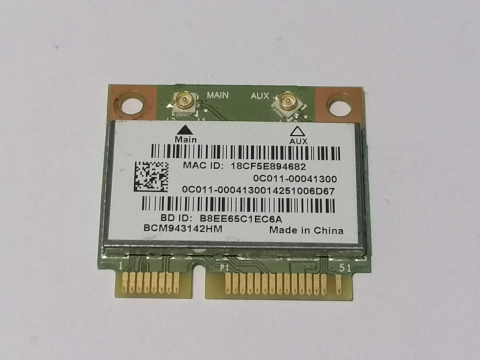 Piese - componente laptop - Broadcom BCM943142HM – Placa WiFi Mini PCI-E 802.11b/g/n pentru laptop