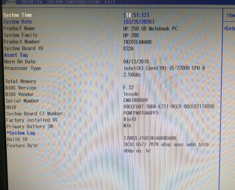 Carcasă completa HP 250 G6 (1WZ01EA) – Placa de baza + Procesor i5-7200U + Cooler [6]