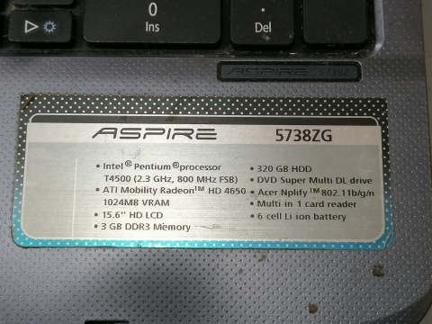 Carcasa Laptop Acer Aspire 5738ZG - Ansamblu Complet cu Accesorii (Fara Tastatura) - Second Hand [2]