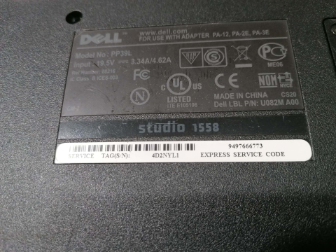 Carcasă laptop Dell Studio 1558 [3]