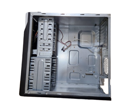 Carcasa PC Tower ATX Micro-ATX Second Hand, Design Clasic Negru cu Argintiu [3]