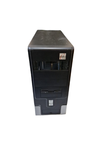 Carcasa PC Tower ATX Micro-ATX Second Hand, Design Clasic Negru cu Argintiu [1]