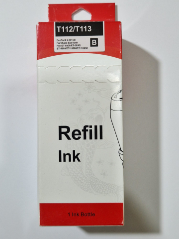Cartuse imprimante inkjet - Cerneala Compatibila Epson T112 / T113 Black – Pentru EcoTank L6550 L6570 L6580 L15150 L15160