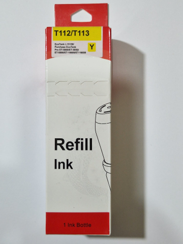 Cartuse imprimante inkjet - Cerneala Compatibila Epson T112 / T113 Yellow – Pentru EcoTank L6550 L6570 L6580 L15150 L15160