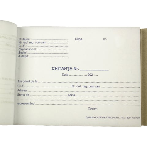 Papetarie - Chitantier A6 Autocopiativ 3ex